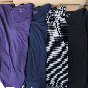 Basic Tee Maternity Lot - 4 short sleeve shirts
